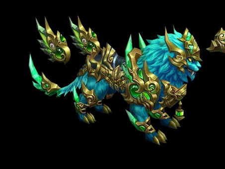 Flying Helmet Tiger Mount Fantasy Creatures Model