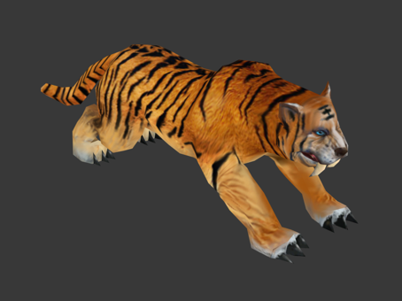 Tiger Fantasy Magic Hand-painted Monster Character Props