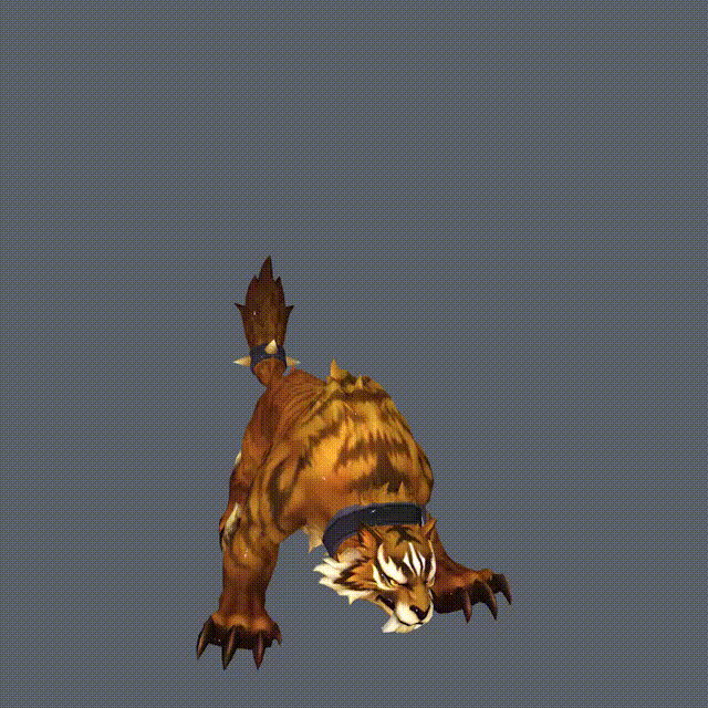 Tiger Animal Model Mount Tiger Game Character Skeleton Binding Animation