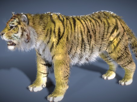 Siberian tiger realistic tiger northeast tiger fat tiger beast