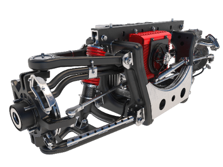Suspension power transmission motor equipment