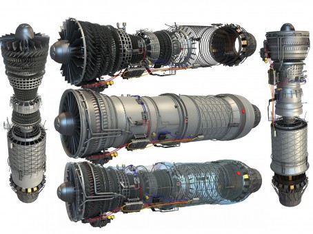 F100 afterburner turbofan engine (with internal) engine jet turbine aircraft parts