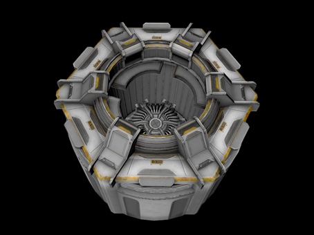 Turbine Warehouse Science Fiction Future Mechanical Equipment Scene Parts