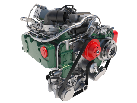 Painted Green Engine Modern Style Motor Equipment