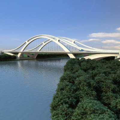 Modern Bridge Road Building Building Appearance Modern Road