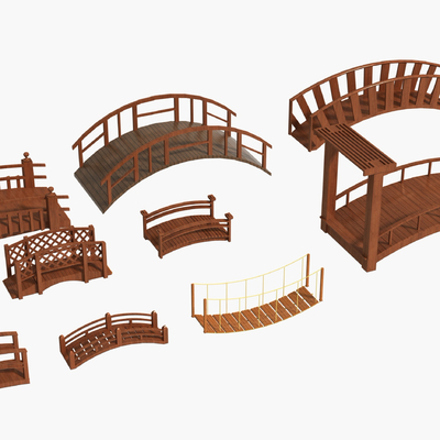 Ancient Bridge Chinese-style Wooden Arch Bridge Arch Bridge Combination Bridge