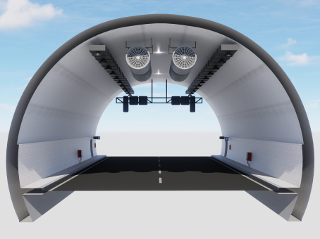 Tunnel Module Realistic Modern Traffic Road