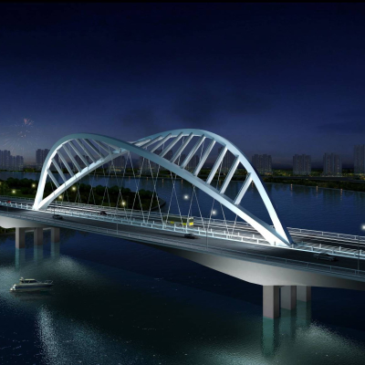 Modern Bridge Night View Bridge Building Appearance Bridge