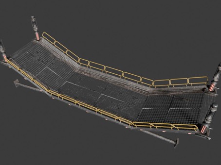 Cyberpunk Bridge Iron Bridge Site Bridge Iron Plate Bridge