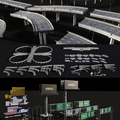 Bridge props modern elevated road module