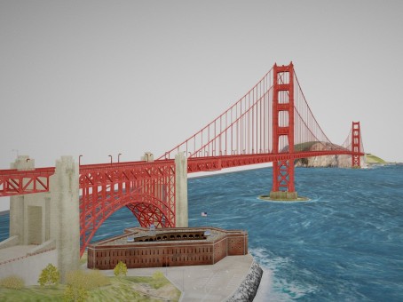 Golden Gate Bridge USA San Francisco Golden's American Bridge Ambient Sea