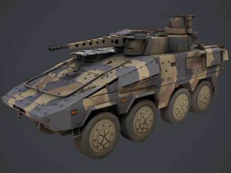 Armored Vehicle Personnel Carrier Step Fighting Vehicle Armored Vehicle Military Vehicle Realistic