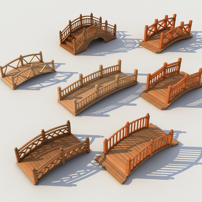 New Chinese-style Bridge Solid Wood Bridge Small Bridge Ancient Bridge