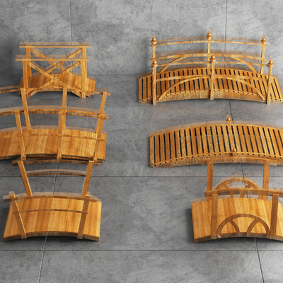 Ancient Bridge New Chinese Style Bridge Solid Wood Small Bridge
