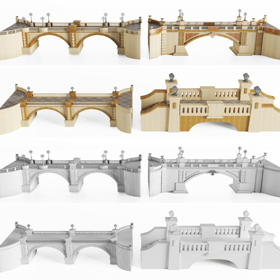 Bridge Bridge European Arch Bridge Combination Building