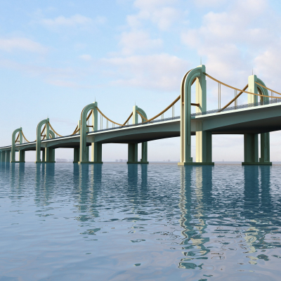 modern river-crossing bridge sea-crossing bridge modern architecture