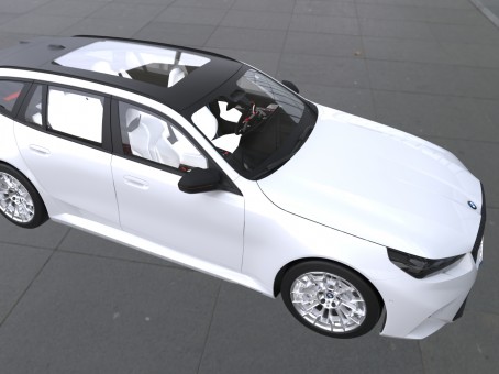 BMW BMW M5G90 with interior car car with interior