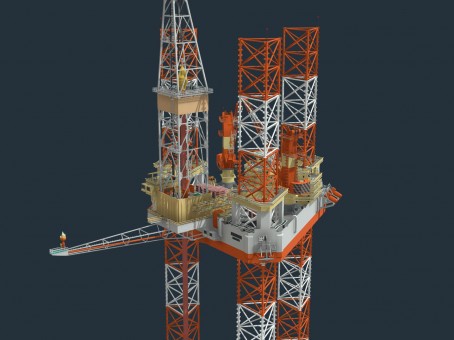 offshore platform oil platform drilling platform offshore oil field helicopter platform crane ship jack-up drilling platform