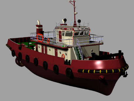 Boat 29 m tugboat model