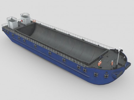 Barge Non-motorized ship Cargo transport Sand ship Motor barge Cargo ship Engineering ship Tug muddy gravel Flat boat PBR ship