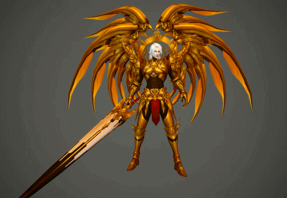 Gold Saint [with animation] hand-painted gold warrior 3d Model max ...