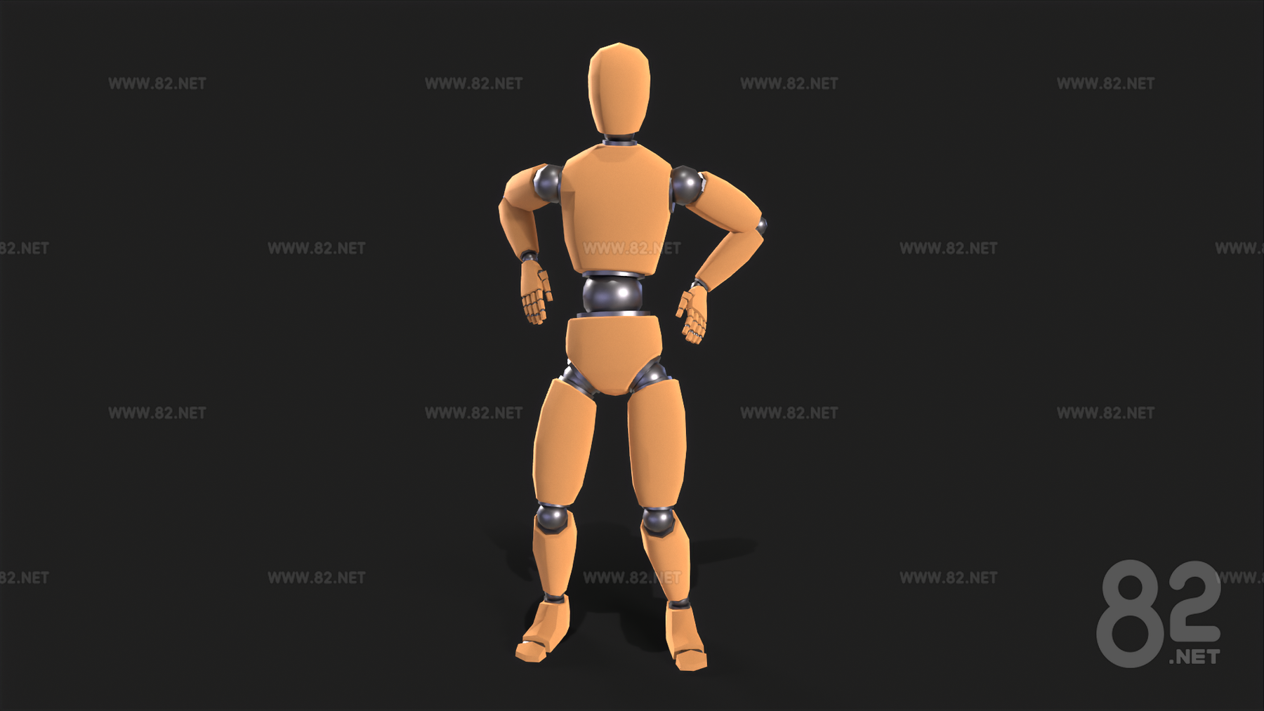 [Bound Animation] Collision Test Dummy Bionic Man 3d Model tbscene ...
