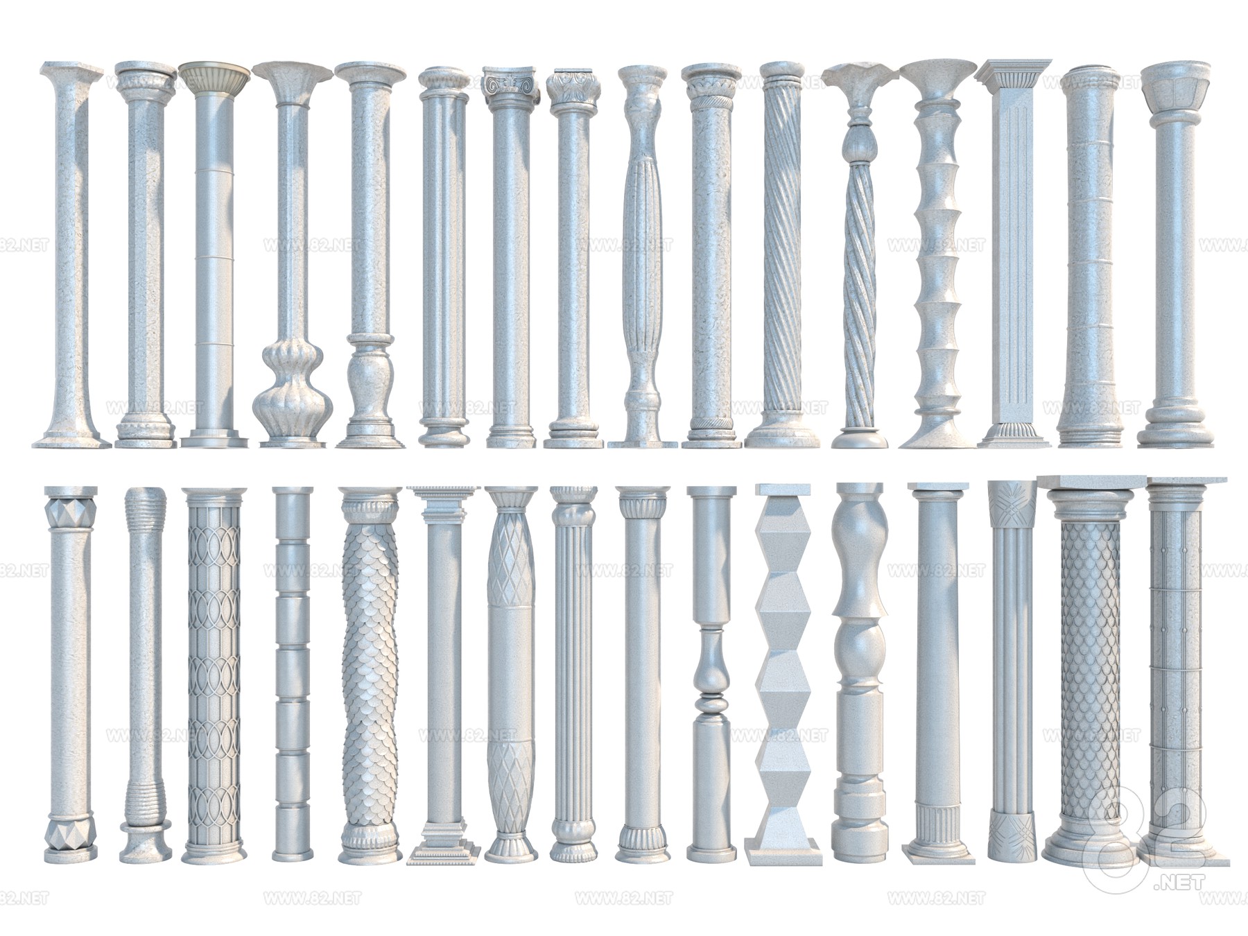Modern style decorative column 3d Model max | 82Models