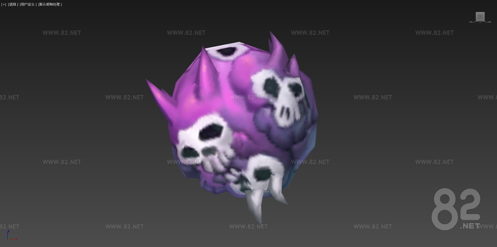 Purple Ball Skull Ball 3d Model fbx | 82Models