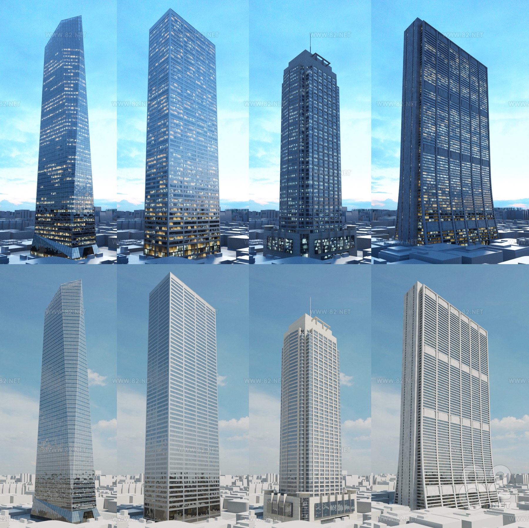 Office Building High-rise Building 3d Model max | 82Models