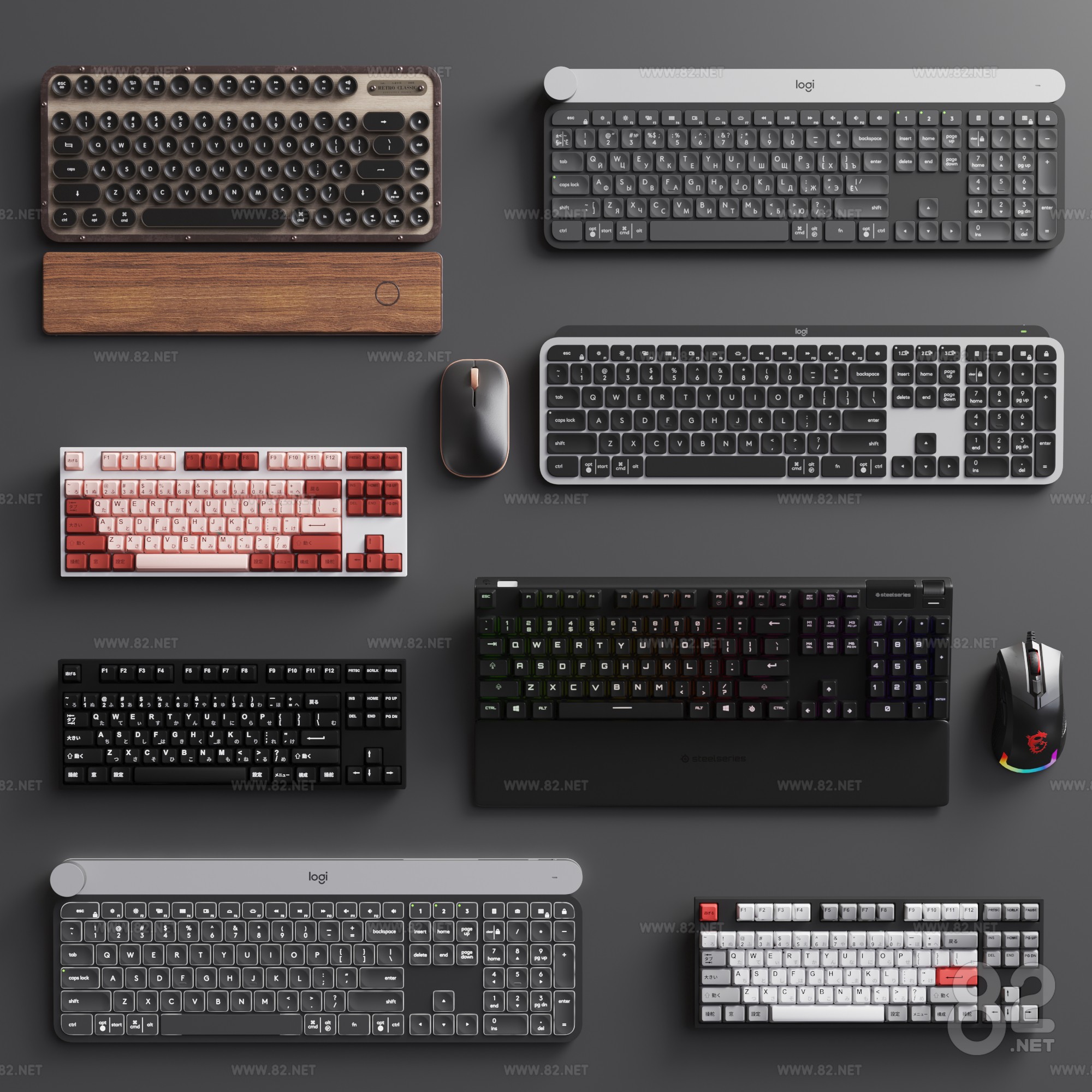 Computer Keyboard Mechanical Keyboard 3d Model max | 82Models