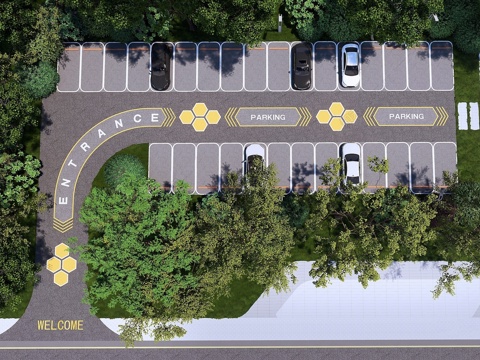 Modern Parking Modern Outdoor Parking Modern Demonstration Parking Space