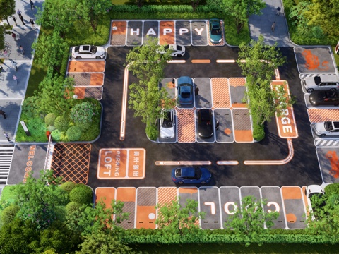 Modern Parking Modern Outdoor Parking Demonstration Area Parking Space