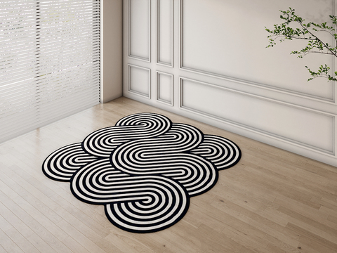 geometric carpet shaped carpet