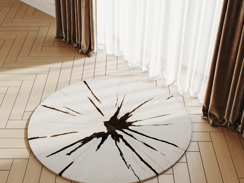 Round carpet Geometric carpet