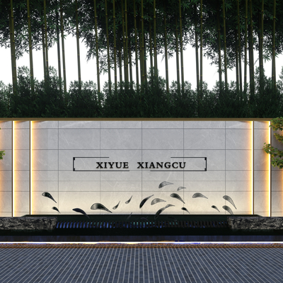 modern waterscape wall