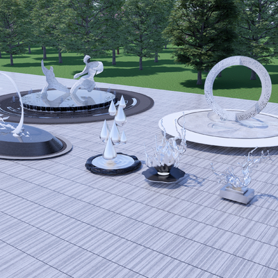Modern Sculpture Landscape Sculpture