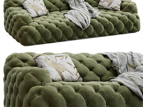 Flexform green sofa