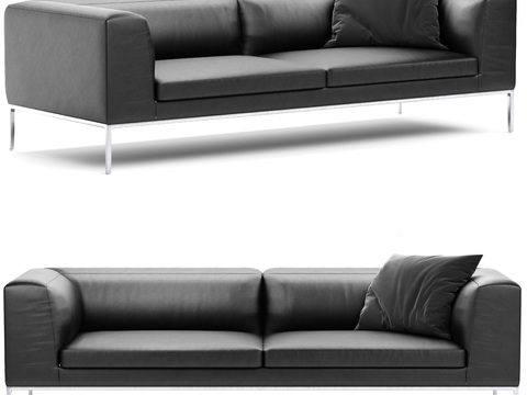 B & B Italia Modern Leather Office Sofa