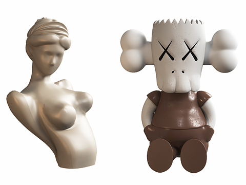 Kaws Doll Doll Body Sculpture