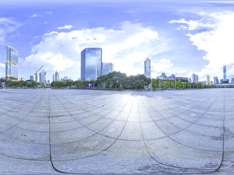 City Square Skyline Panorama HDR