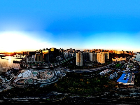 urban bird's eye view hdr