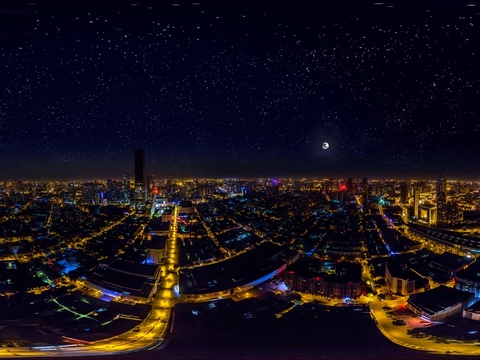 The Most Beautiful City Night View HDR Tianjin Night View