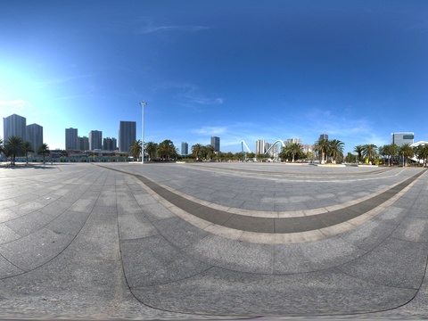 Panoramic Sky City Square