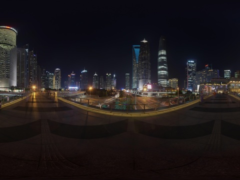 Night View of Shanghai City Center