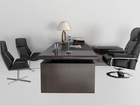 Modern office desks and chairs