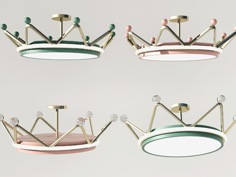 Modern Crown Molding Children's Chandelier