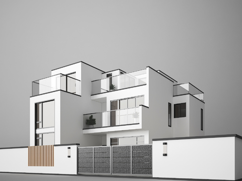 Appearance of single-family villa building