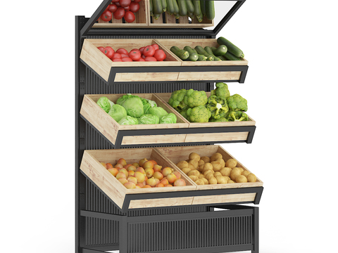 Modern Vegetable Showcase Shelves