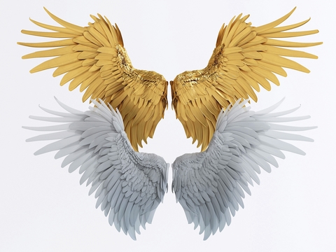 Wings Wall Decoration Sculpture Crafts