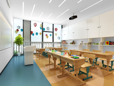 Modern Children's Training Classroom